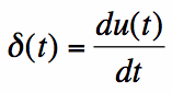 dirac-delta is the derivative of the unit step function
