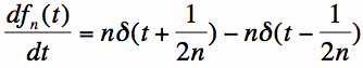 limit of derivative of dirac delta plus derivative of reversed dirac delta