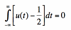 average value of unit step