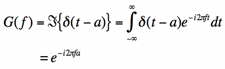 derivation of fourier transform for the dirac-delta impulse