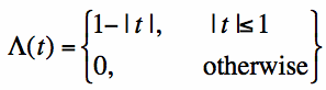 mathematical representation of triangle function