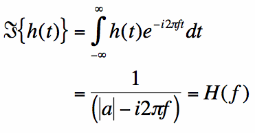 derivation for fourier transform of left-sided decaying exponential