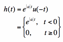 left sided exponential decay