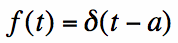 shifted dirac delta impulse