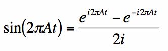 cosine function as sum of complex exponentials