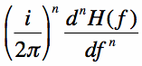 fourier transform of t^n*f(t)