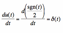 derivative of step function is the impulse