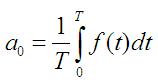 first coefficient of Fourier Series