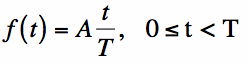 saw function f(t)