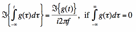 fourier transform properties of integration