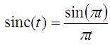 sinc function