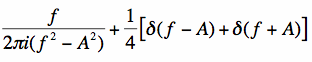 fourier transform of the right sided cosine