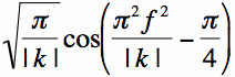 fourier transform of the quadratic cosine