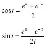 cosine and sine complex identities