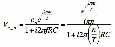 output voltage for component n of input