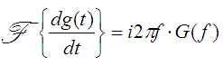 differentiation property of Fourier transform, derivative