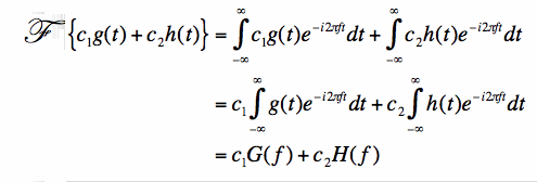 proof of linearity for Fourier Transform