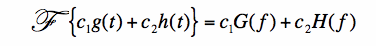 linearity of Fourier Transform