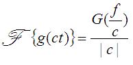 scaling property of Fourier Transform